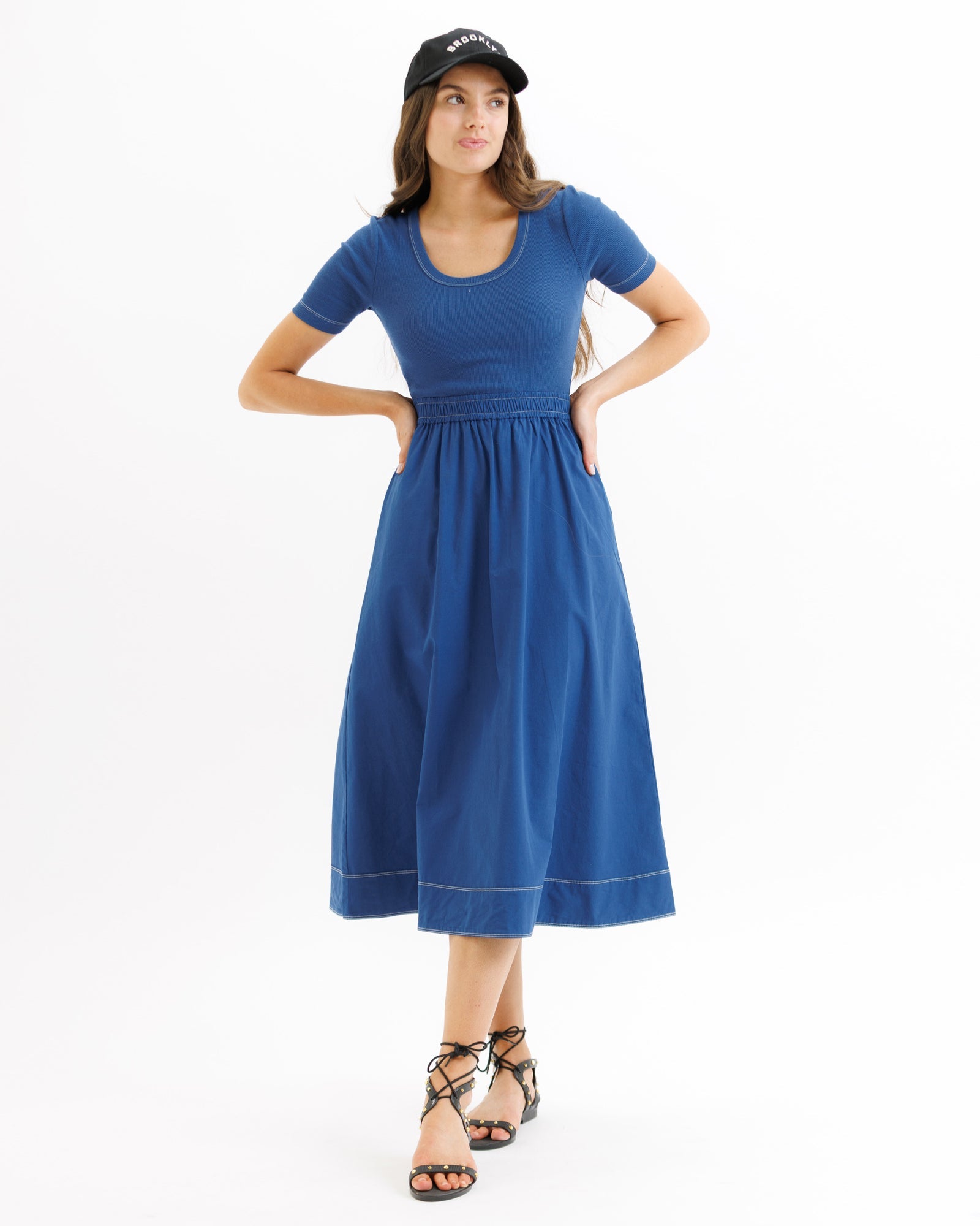 Daily Dress | Fit & Flare Midi Dress with Pockets