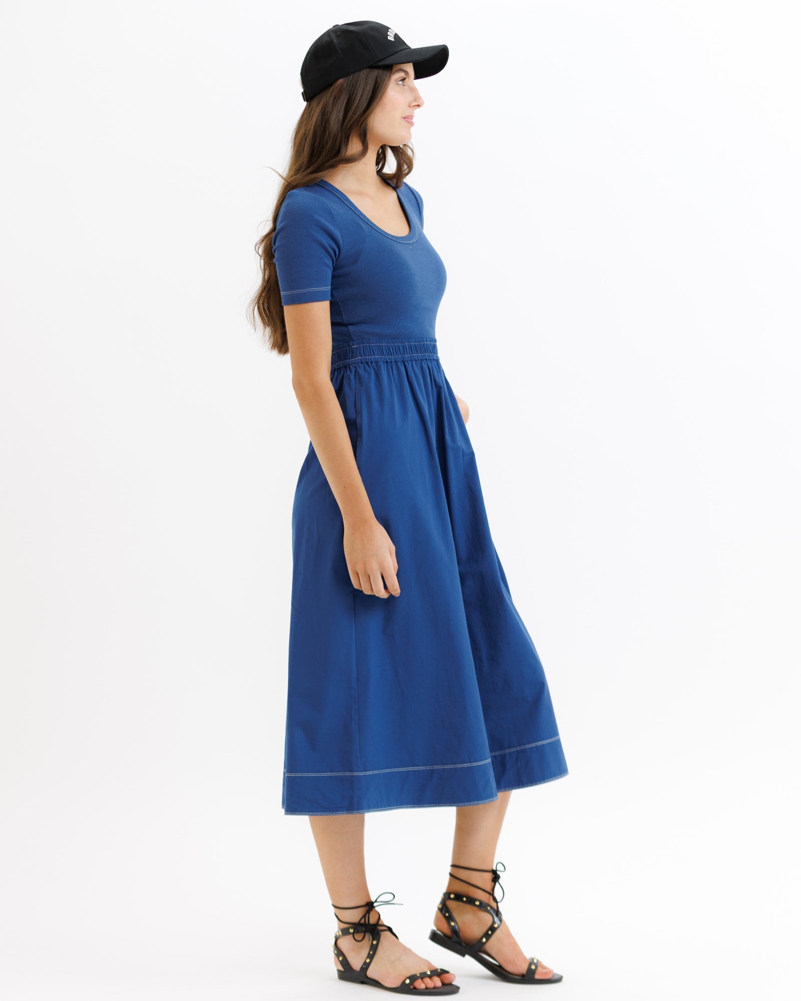 Daily Dress | Fit & Flare Midi Dress with Pockets