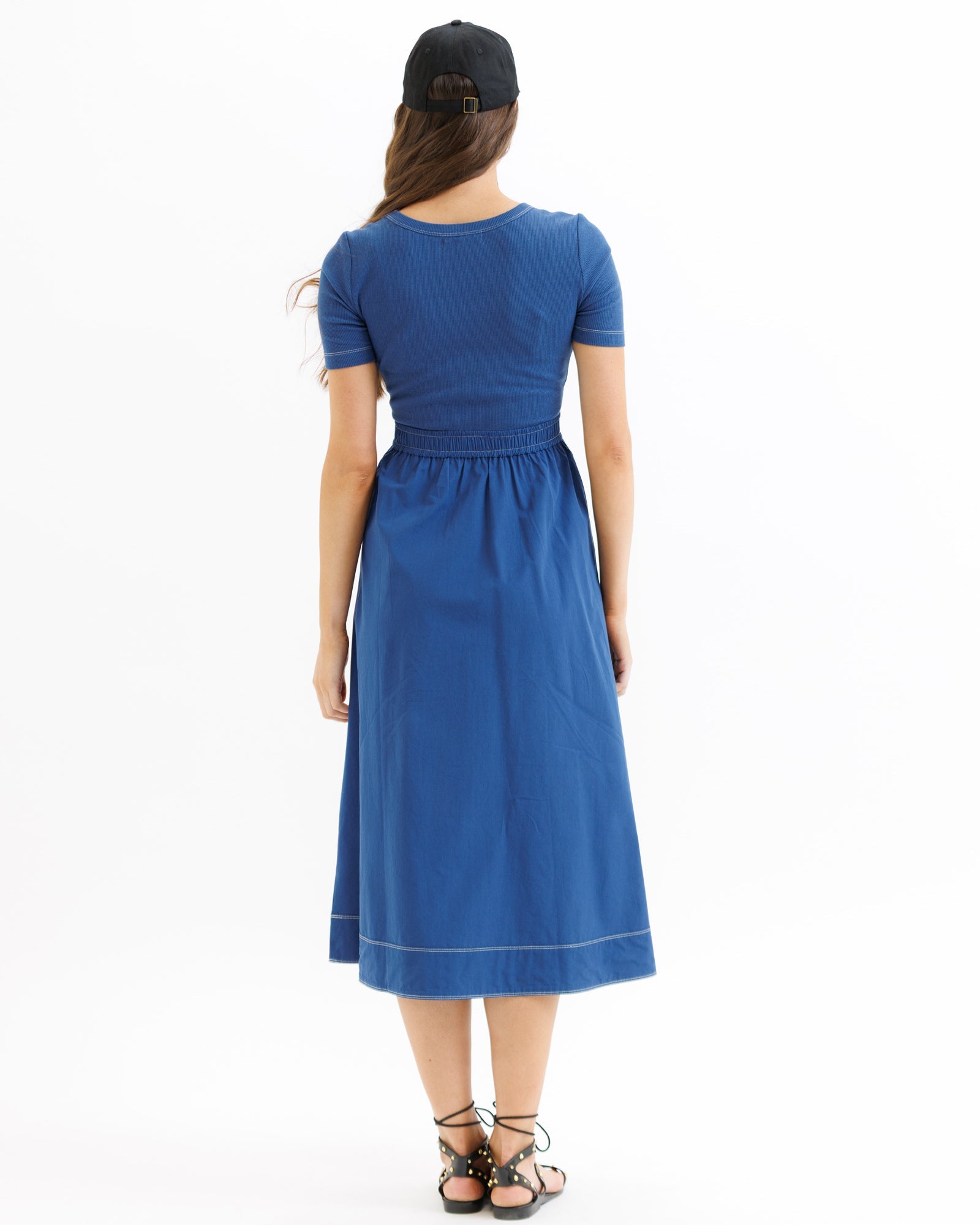 Daily Dress | Fit & Flare Midi Dress with Pockets