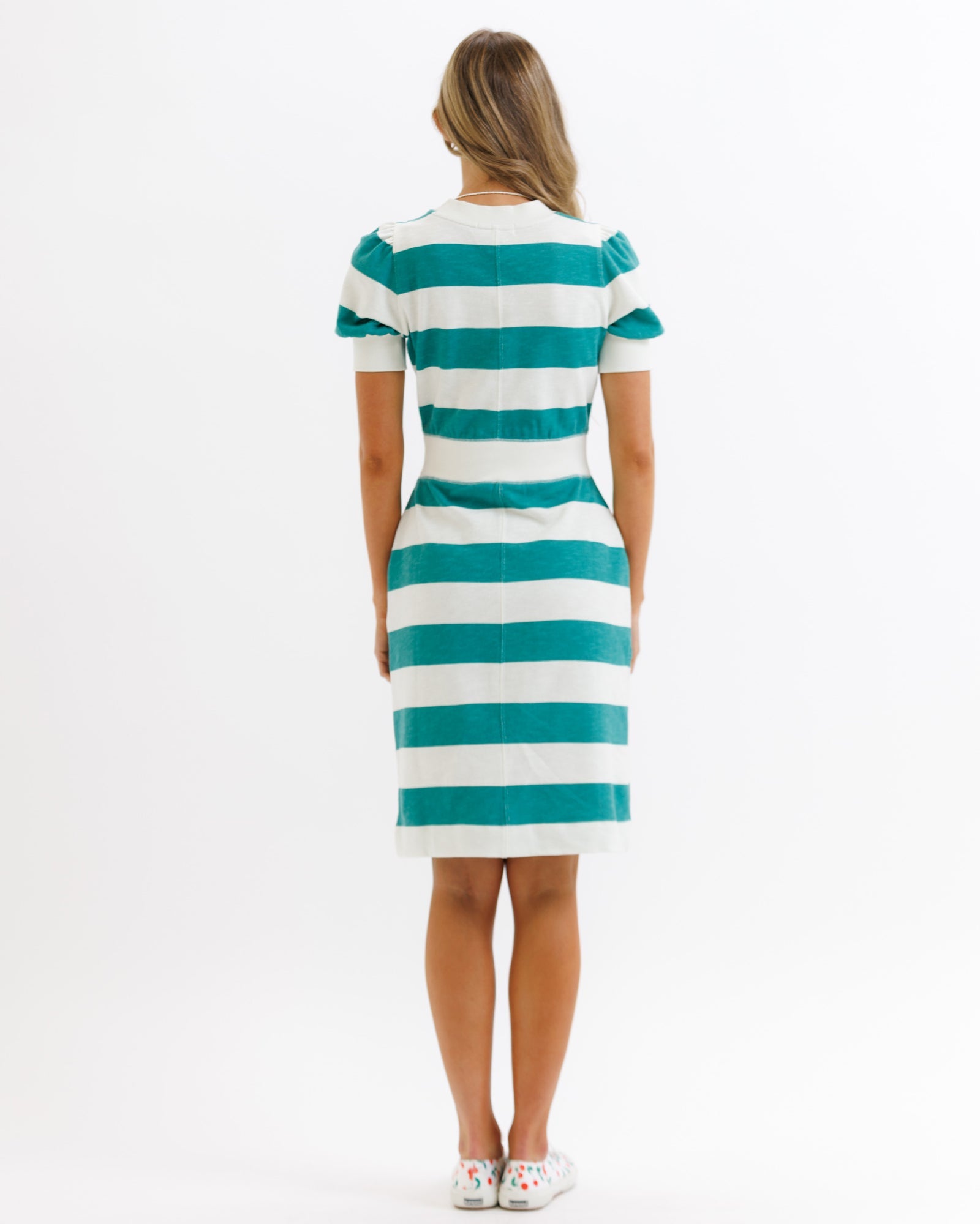 Short Sleeve Perfect Balance Dress | Puff Sleeve Shift Dress with Pockets