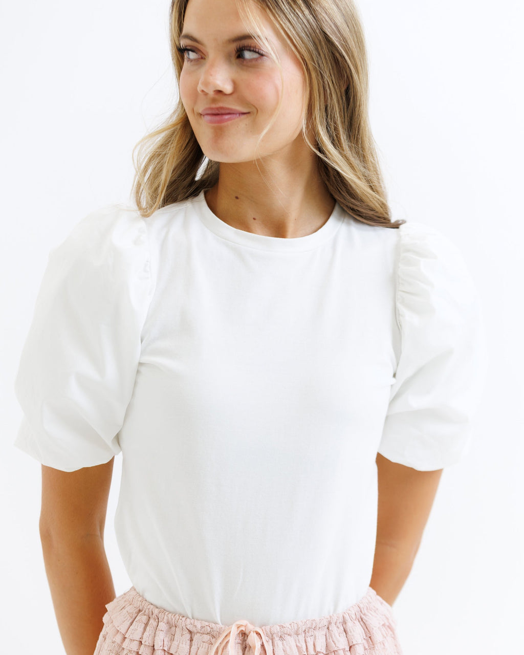 Beyond Basic Top | Bubble Sleeve Knit Top