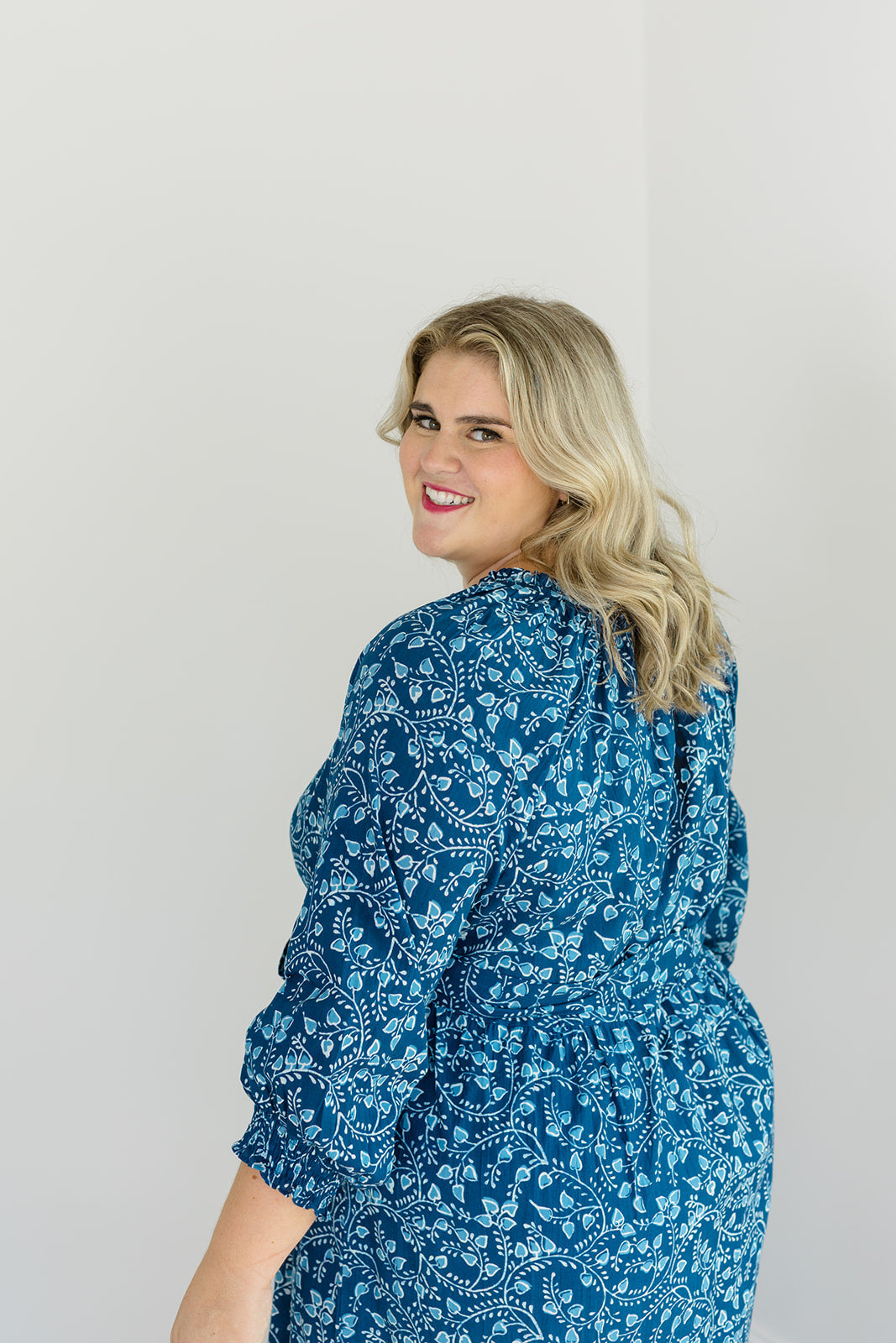 The Savana Midi Dress in Winter Blossom | Button-Up Floral Midi with Pockets
