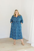 The Savana Midi Dress in Winter Blossom | Button-Up Floral Midi with Pockets
