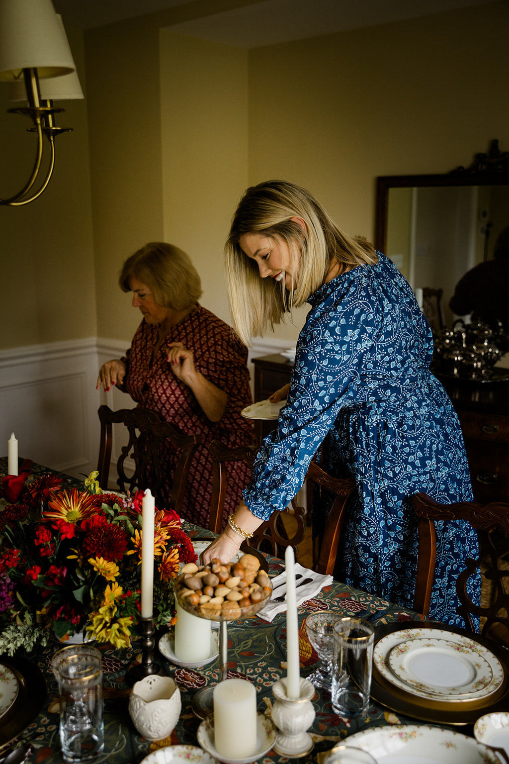 The Savana Midi Dress in Winter Blossom | Button-Up Floral Midi with Pockets