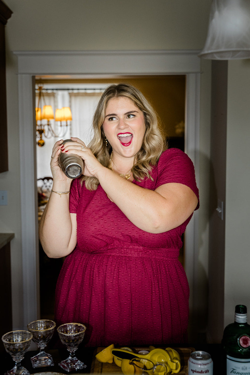The Sarah Maxi Dress in Sugar Plum Dobby | Puff Sleeve Maxi with Pockets